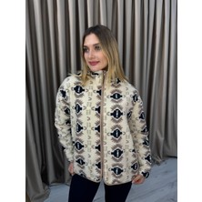 Venilife Etnik Desenli Fermuarlı Sweatshirt