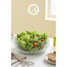 PremiumPort El Yapımı Orta Boy Cam Salata Kasesi, Şık ve Dayanıklı Tasarım