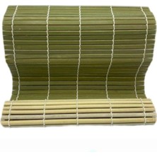 PremiumPort Yeşil Bambu Sushi Matı, 24 Cm, Pratik ve Şık Sushi Sarma Aksesuarı