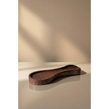 PremiumPort Doğal Ahşap Kaşık ve Kepçe Altlığı 23×9×2 Cm, Tezgâh Üstü Spoon Rest