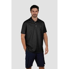 Paul & Shark Erkek Pamuklu Polo Yaka Kısa Kollu Günlük Kullanım Siyah Polo Yaka T-Shirt 24411202-011