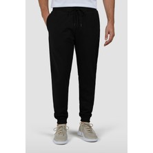 Paul & Shark Erkek Normal Kalıp Beli ve Paçası Lastikli Pamuklu Siyah Eşofman Altı C0P1235-011