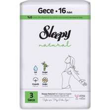 Sleepy Natural Ultra Hassas Hijyenik Ped Gece 16 Adet