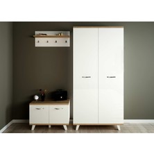 Aeka Kamer Beyaz Ae-1075 Poli Vestiyer 180x140x35