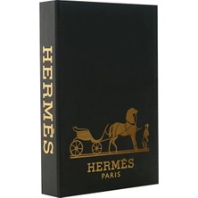 Hermes Siyah Gold Dekoratif Kitap Kutusu