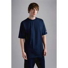 Paul & Shark Erkek Marka Logo Detaylı Bisiklet Yaka Regular Fit Lacivert T-Shirt 24411070-013