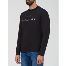Paul & Shark Erkek Pamuklu Uzun Kol Dokuma Günlük Kullanım Siyah Sweatshirt 14311815-11D