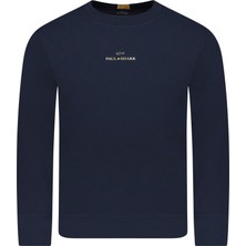 Paul & Shark Erkek Pamuklu Uzun Kol Dokuma Günlük Kullanım Lacivert Sweatshirt 14311897-50E