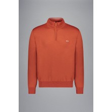 Paul & Shark Erkek Regular Fit Dik Yaka Marka Logolu Uzun Kollu Kırmızı Kazak 14311148-972