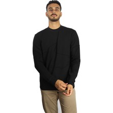 Paul & Shark Erkek Marka Logo Detaylı Regular Fit Uzun Kollu Siyah Sweatshirt 14311874-011