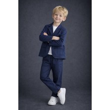 Butik Erkek Çocuk Pamuklu Keten Takım 2'li Ceketli Takım