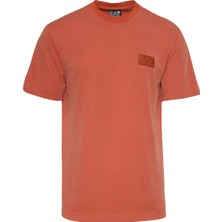 EA7 Erkek Normal Kesim Yuvarlak Yaka Düz Model Kırmızı T-Shirt 7M000089 AF13862-U3012