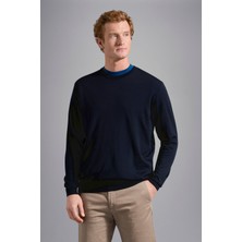 Paul & Shark Erkek Organik Pamuklu Uzun Kollu Mavi Sweatshirt C0P1047-050