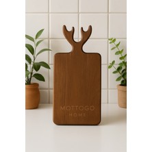 PremiumPort Geyik Temalı Kesme ve Sunum Tahtası, 37 Cm, Şık ve Kullanışlı Ürün