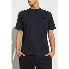 Emporio Armani Erkek Marka Logolu Organik Pamuklu Kısa Kollu Lacivert T-Shirt 6D1TD7 1JOCZ-0984