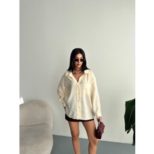 My Lunessa Bambu Dökümlü Oversize Salaş Gömlek