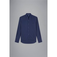 Paul & Shark Erkek Regular Fit Gömlek Yaka Cep Detaylı Lacivert Gömlek 14313041-013