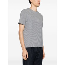 Emporio Armani Erkek Bisiklet Yaka Çizgili Kısa Kol Siyah-Beyaz T-Shirt 3D1T7Q 1J6BZ-F725