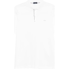 Paul & Shark Erkek Kısa Kollu Polo Yaka Düğme Kapamalı Beyaz Polo Yaka T-Shirt 15311726-46A