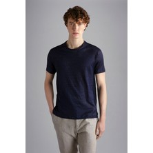 Paul & Shark Erkek Relaxed Fit Kısa Kollu Basic Lacivert T-Shirt 24411009-013
