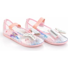 Minibonito Kız Çocuk Şeffaf Kelebek Aksesuarlı Babet