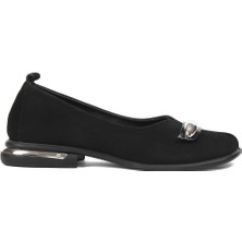 Celal Gültekin Kadın Siyah Süet Deri Ayakkabı