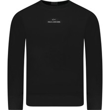Paul & Shark Erkek Pamuklu Uzun Kol Dokuma Günlük Kullanım Siyah Sweatshirt 14311897-11D
