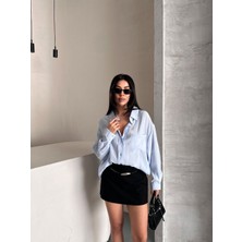 My Lunessa Bambu Dökümlü Oversize Salaş Gömlek