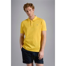 Paul & Shark Erkek Pamuklu Polo Yaka Kısa Kollu Günlük Kullanım Sarı Polo Yaka T-Shirt C0P1013-458