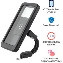Bood Mt-41 Motosiklet Telefon Tutucu | Suya Dayanıklı, 360° Döner, 7″-E Kadar Telefon Uyumlu