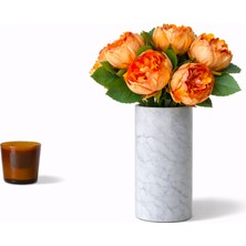 Madame Nazar Üstün Kalite Gerçekçi Şakayık Yapay Çiçek – 7'li 1 Dal - 30CM(TURUNCU) Solmaz, Vazo ve Salon Dekoru Model Kodu