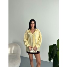 My Lunessa Bambu Dökümlü Oversize Salaş Gömlek
