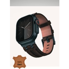 PSGT Akıllı Saat Uyumlu Luxury Deri Saat Kordonu ( 42-44-45-49MM) ve SERI10 ve 11(46MM) Hakiki Deri