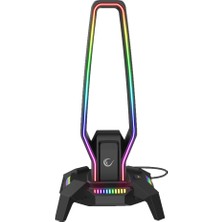 Rampage RM-H27 Igrıs Type-C Rgb Siyah Kulaklık Standı RM-H27 Igrıs Sıyah