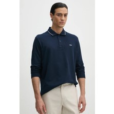Paul & Shark Erkek Pamuklu Uzun Kollu  Günlük Lacivert Polo Yaka T-Shirt 14311717-013