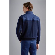 Paul & Shark Erkek Fermuar Kapamalı Dik Yaka Uzun Kollu Mavi Ceket 14311240-050