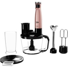 Beko Rhb 5050 R Floral El Blender Seti, Şık Rose Gold Tasarım, Çok Fonksiyonlu