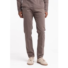 Paul & Shark Erkek Normal Kesim Dar Paçalı Kahverengi Pantolon 14314039-493