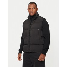 Paul & Shark Erkek Regular Fit Kolsuz Dik Yaka Fermuar Kapamalı Siyah Yelek 14312614-011