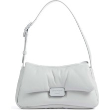 Emporio Armani Kadın Logolu Askılı Fermuar Kapamalı Iki Bölmeli Mavi Omuz Çantası Y3E226 YWZ1V-80049