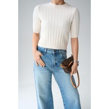 Butik Belvita Kısa Kollu Tek Fitilli Kazak