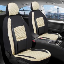 Fiat Uno Deri Detaylı Oto Koltuk Kılıfı Ön Arka Set Siyah Bej Alpine Model Şhn