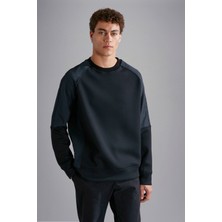 Paul & Shark Erkek Regular Fit Bisiklet Yaka Uzun Kol Pamuklu Siyah Sweatshirt 14311807-011