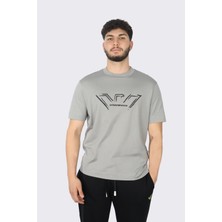 Emporio Armani Erkek Marka Logolu Basic Bisiklet Yaka Kısa Kollu Gri T-Shirt 6D1TQ7 1JOCZ-06A7