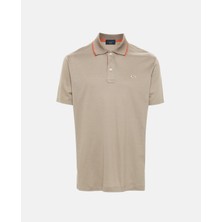 Paul & Shark Erkek Pamuklu Polo Yaka Kısa Kollu Günlük Kullanım Krem Polo Yaka T-Shirt 14311716-128