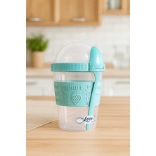 PremiumPort Pratik Taşınabilir Kaşıklı Atıştırmalık ve Yoğurt Kabı, Kolay Kullanım