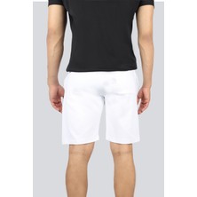 Paul & Shark Erkek Beli Lastikli Logolu Regular Fit Pamuklu Beyaz Şort 25411850-010