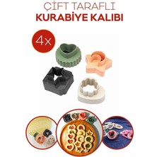 PremiumPort Çift Taraflı Kurabiye Kalıbı 4’lü, Pratik ve Şık Mutfak Gereçleri