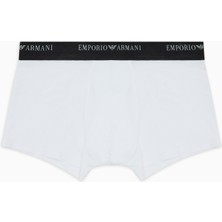 Emporio Armani Erkek Beli Lastikli Logolu Rahat Kesim Beyaz Boxer 111847 4F511-00010