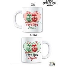 Zeepy Dizayn Sevgililer Gününe Özel 2'li Kupa